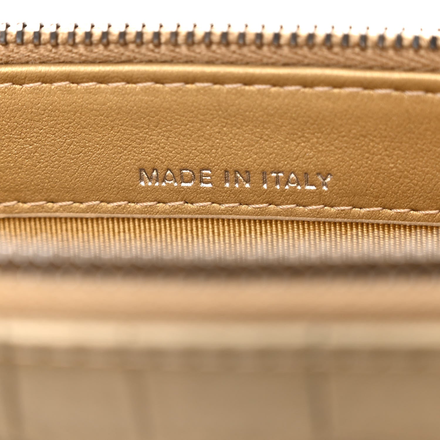 Chanel Metallic Calfskin Crocodile Embossed Small Gabrielle Clutch With Chain Gold 7 of 11