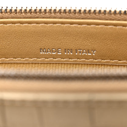 Chanel Metallic Calfskin Crocodile Embossed Small Gabrielle Clutch With Chain Gold 7 of 11