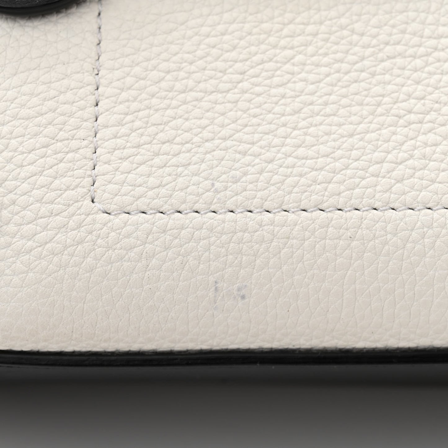 Baby Grained Calfskin Nubuck Nano Tri-Color Luggage White Light Taupe