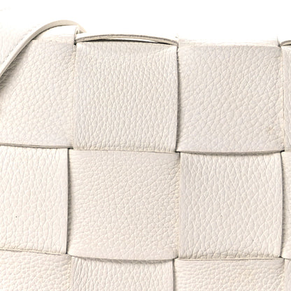 Bottega Veneta Grained Calfskin Maxi Intrecciato Cassette Crossbody Bag White 8 of 12