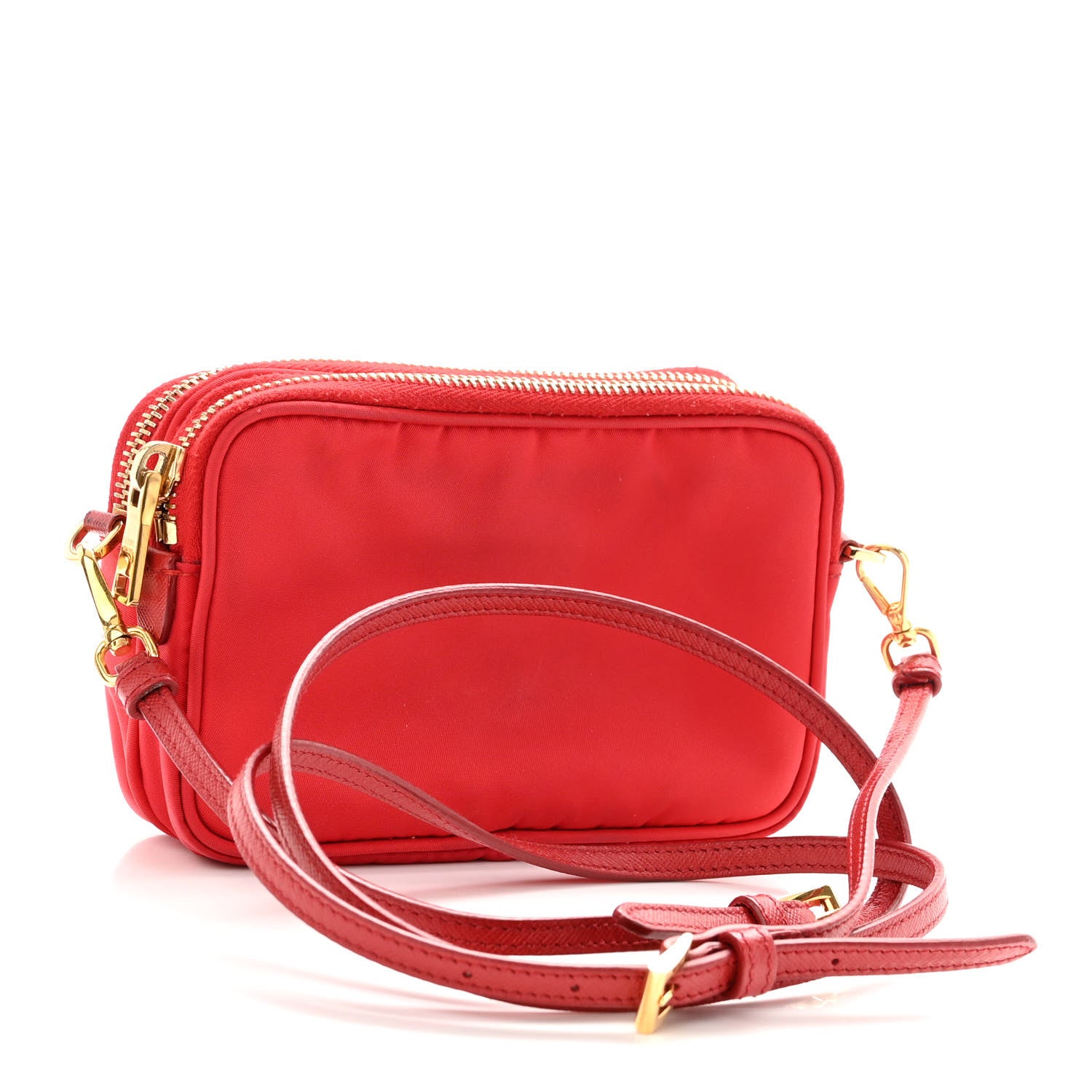 Prada Tessuto Nylon Mini Camera Crossbody Rosso 2 of 10