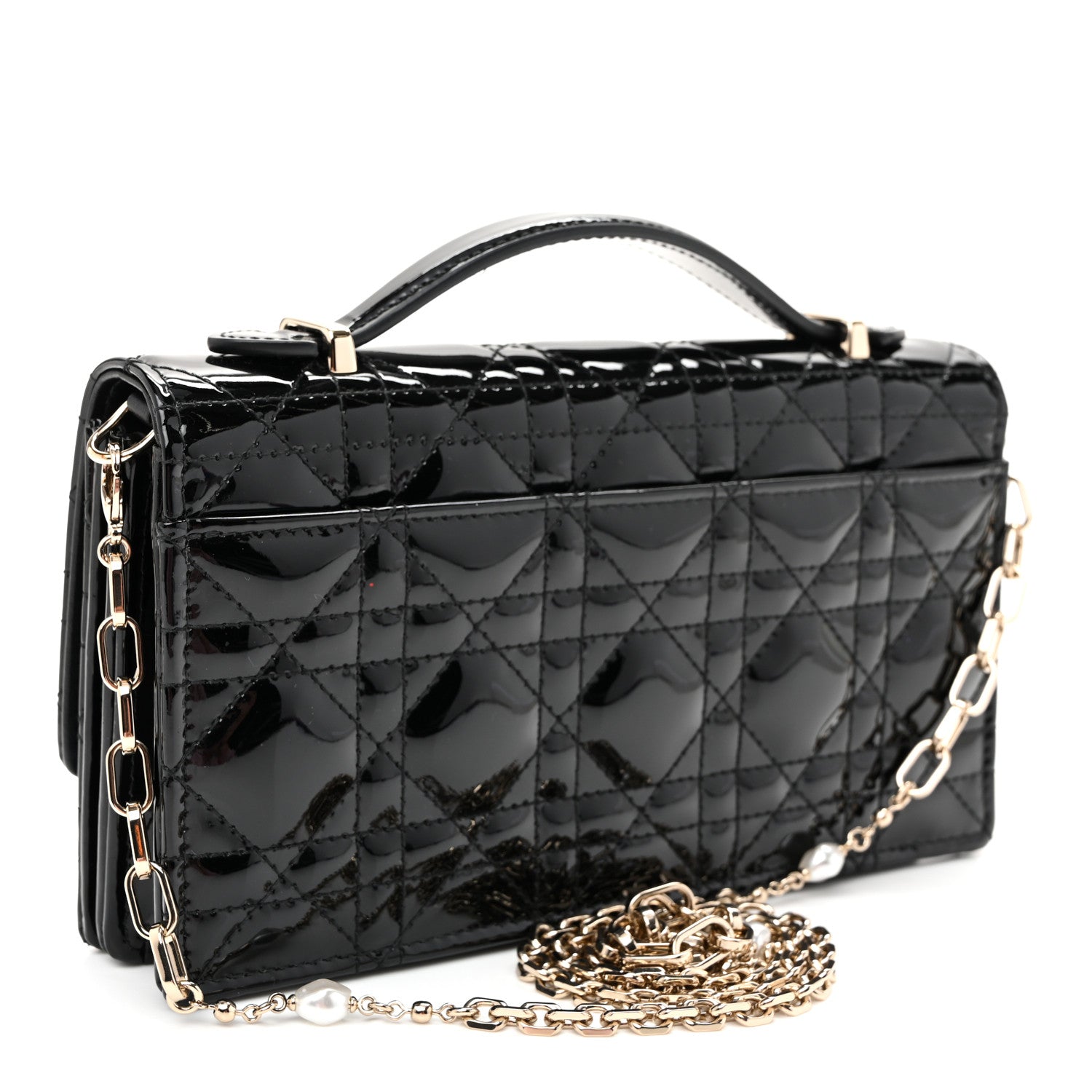 Christian Dior Patent Cannage Mini My Dior Bag Black 3 of 11