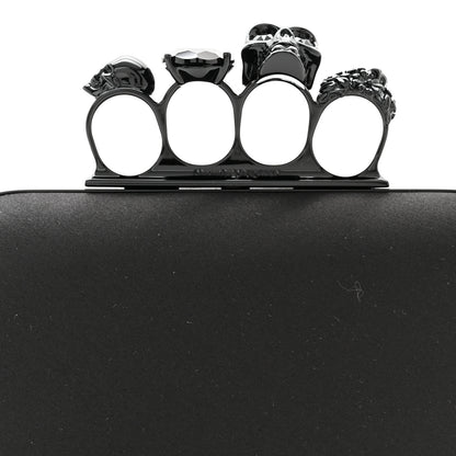 Alexander McQueen Silk Knucklebox Clutch Black 7 of 9
