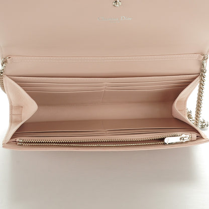 Christian Dior Grained Calfskin Wallet on Chain Pouch Rose Poudre 5 of 7
