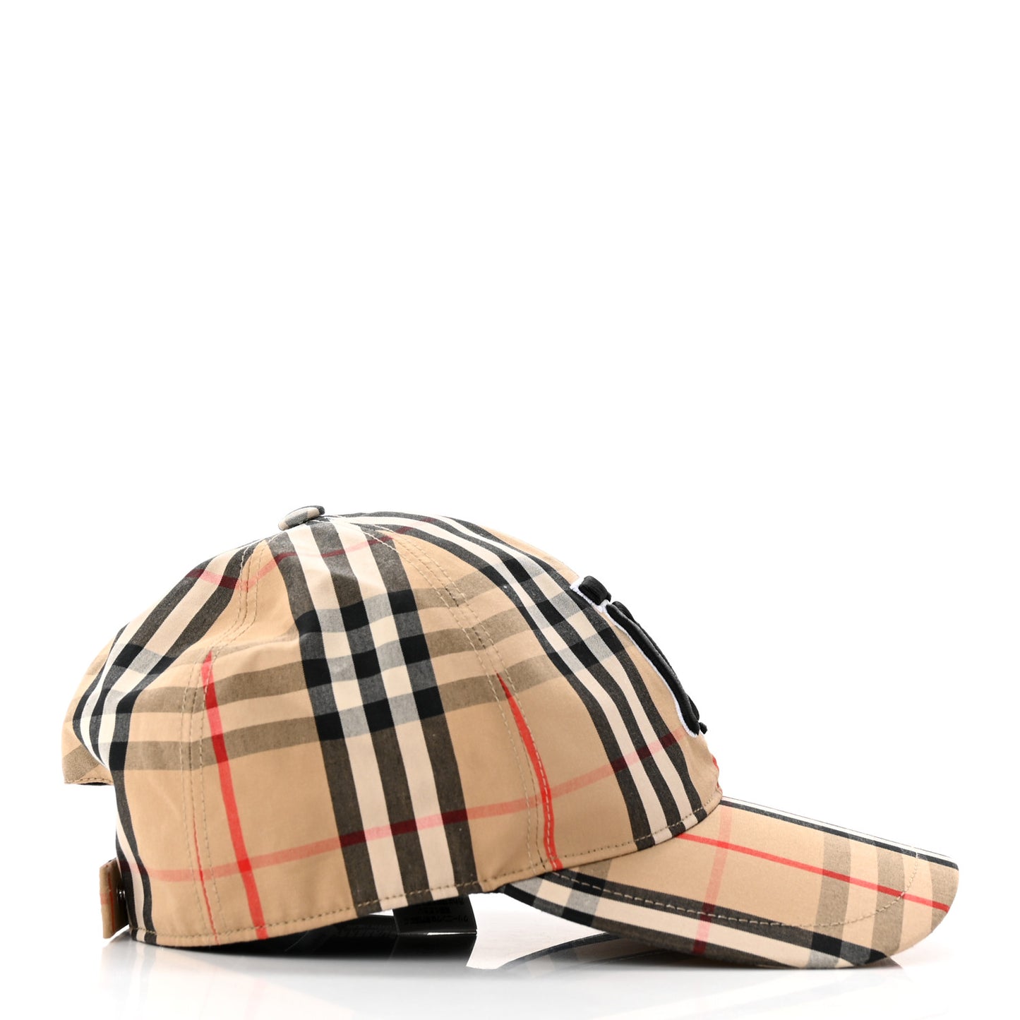 Cotton Vintage Check Monogram Baseball Hat S Archive Beige