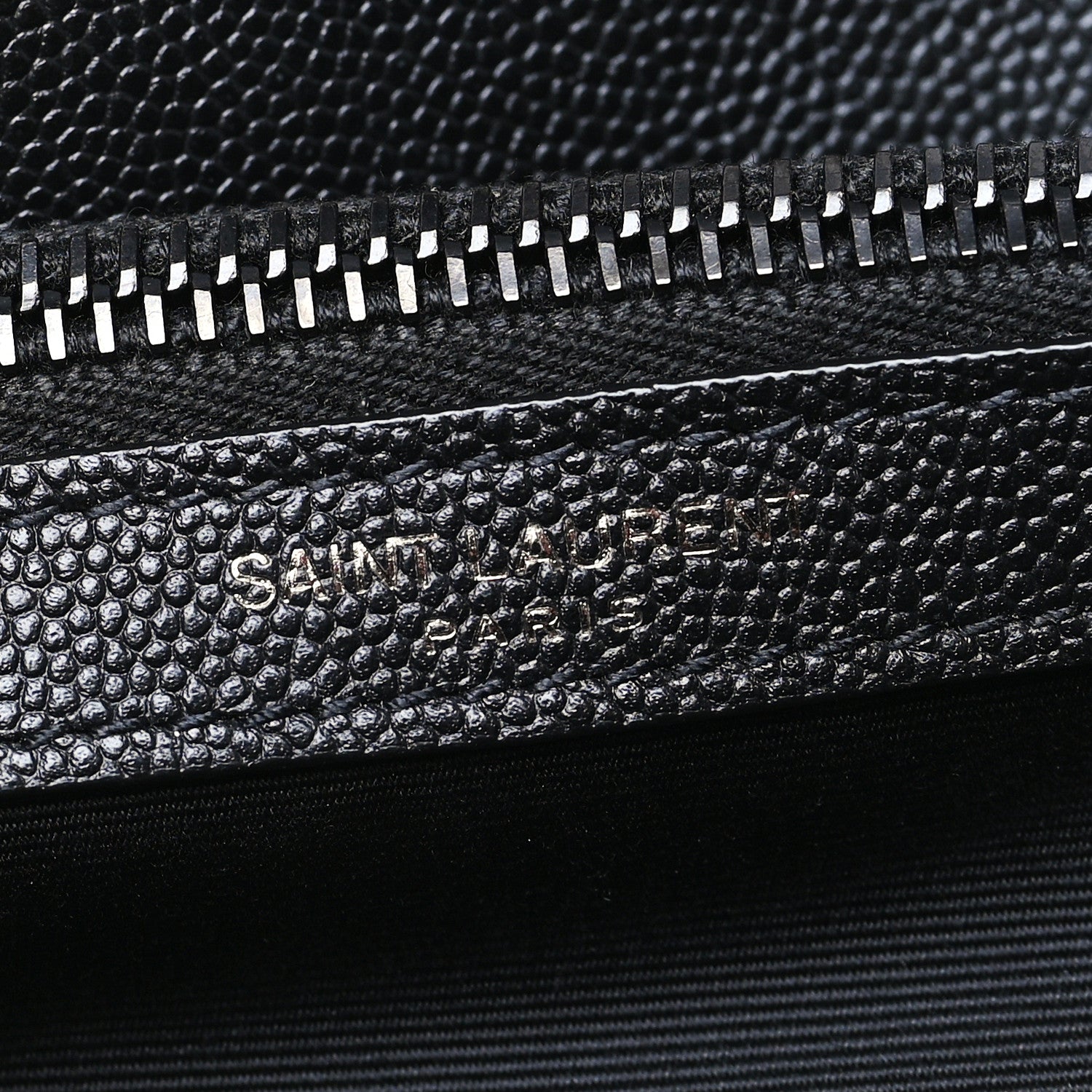 Saint Laurent Grain De Poudre Medium West Hollywood Monogram Fold-Over Black 6 of 8