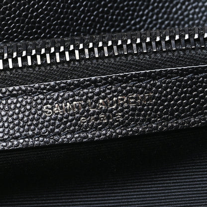 Saint Laurent Grain De Poudre Medium West Hollywood Monogram Fold-Over Black 6 of 8
