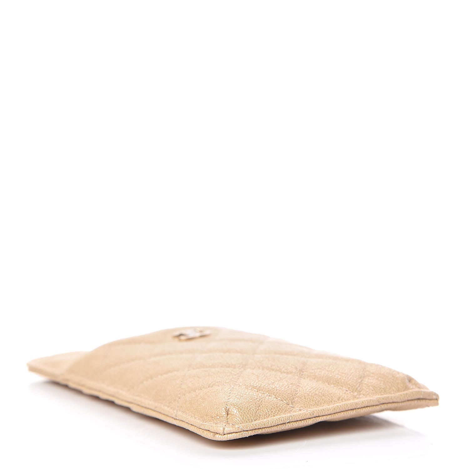 Chanel Iridescent Caviar Quilted Classic iPhone Pouch Beige 4 of 8