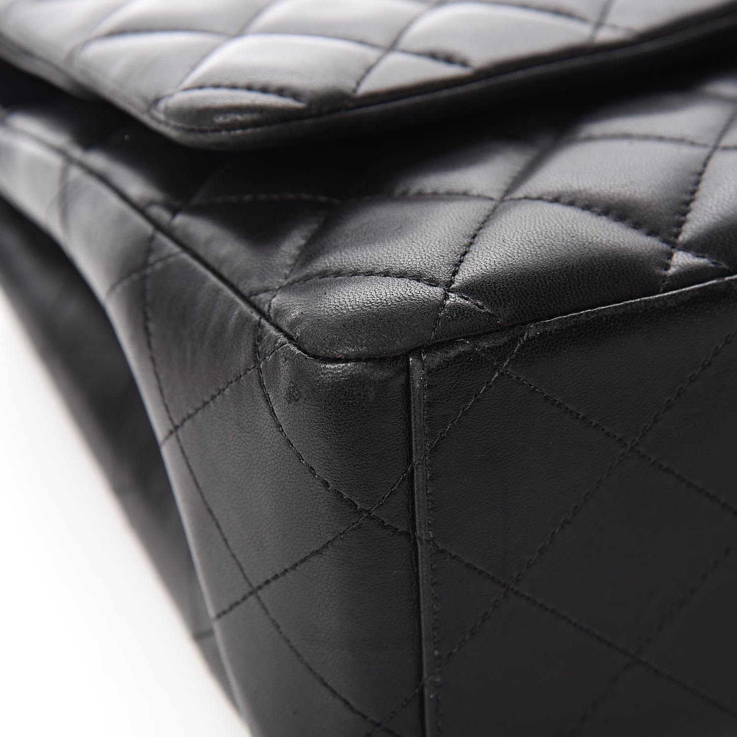 Chanel Lambskin Quilted Maxi Double Flap Black 12 of 17