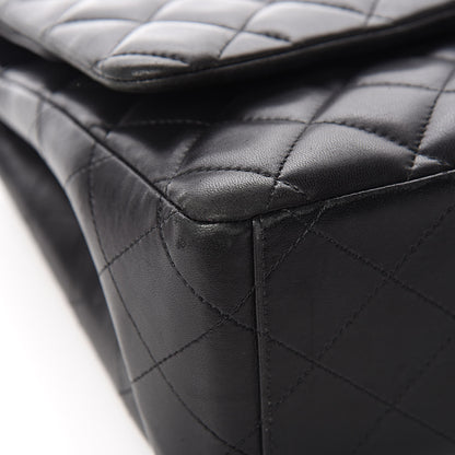 Chanel Lambskin Quilted Maxi Double Flap Black 12 of 17