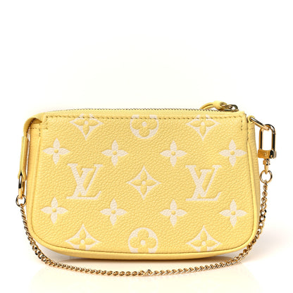 Louis Vuitton Empreinte Monogram Mini Pochette Accessories Lemon Curd Yellow 1 of 10