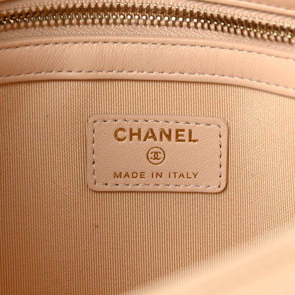 Chanel Lambskin Quilted Flap Clutch Beige 6 of 10