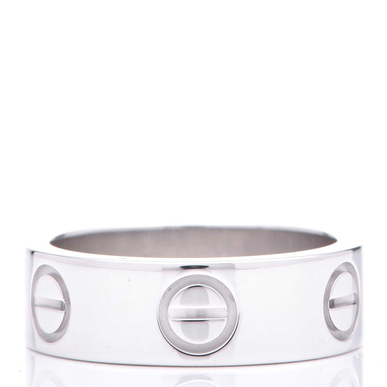Cartier 18K White Gold 5.5mm LOVE Ring 47 4 3 of 5
