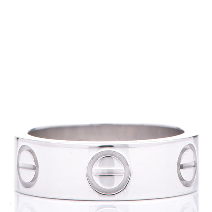 Cartier 18K White Gold 5.5mm LOVE Ring 47 4 3 of 5