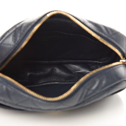 Chanel Caviar Quilted Camera Case Navy 5 of 8