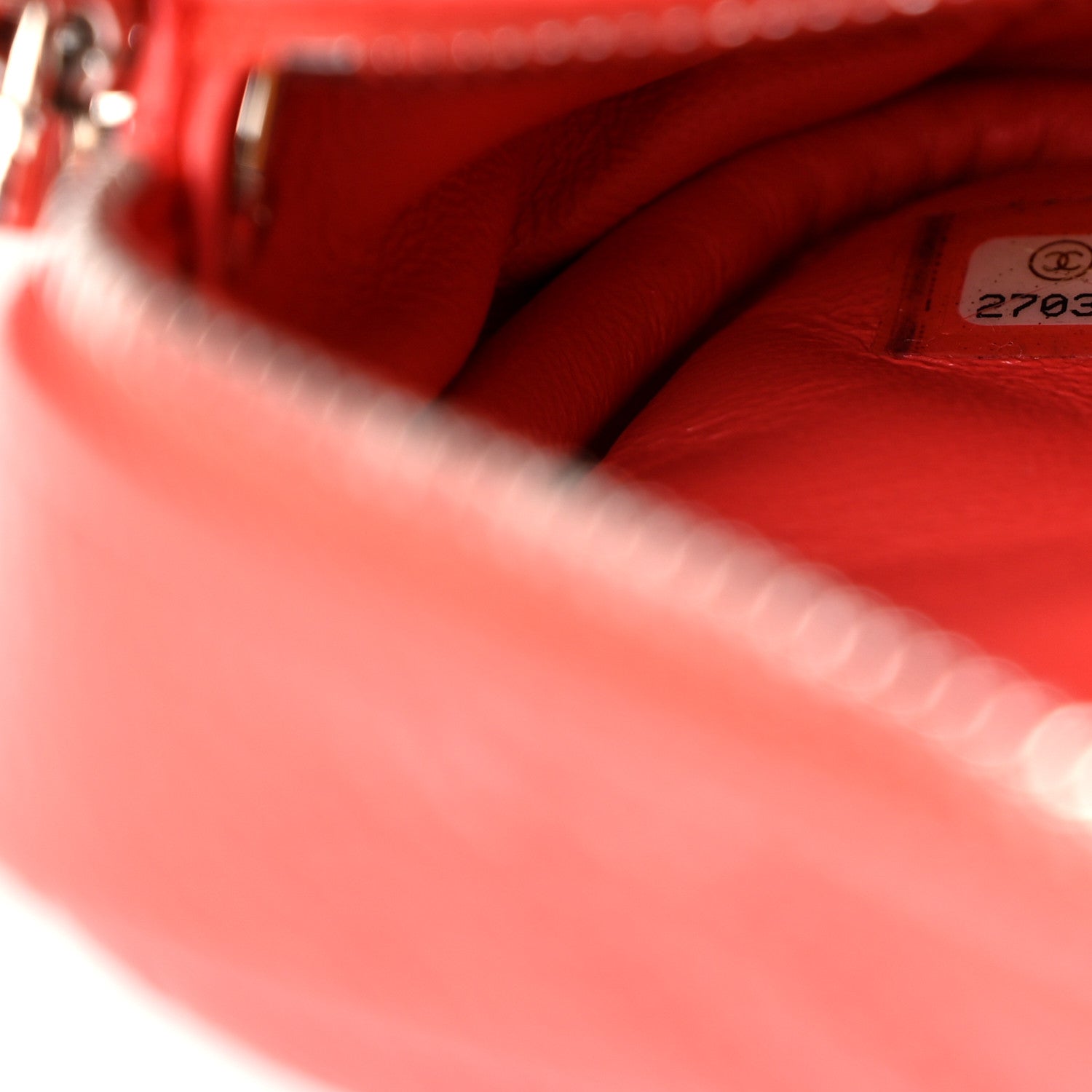 Chanel Caviar Chevron Quilted Camera Case Red 7 of 10