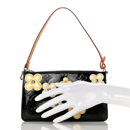 Louis Vuitton Vernis Lexington Fleurs Pochette Black 2 of 7