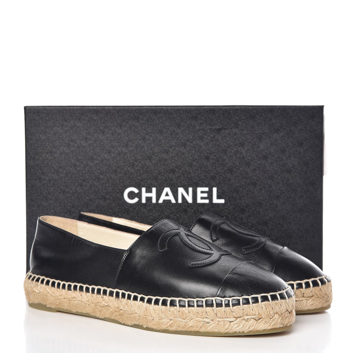 Lambskin CC Espadrilles 36 Black