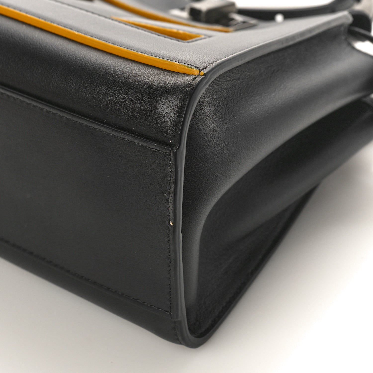 Fendi Nappa FF Mini Peekaboo Iconic Satchel Black Sunflower 8 of 8