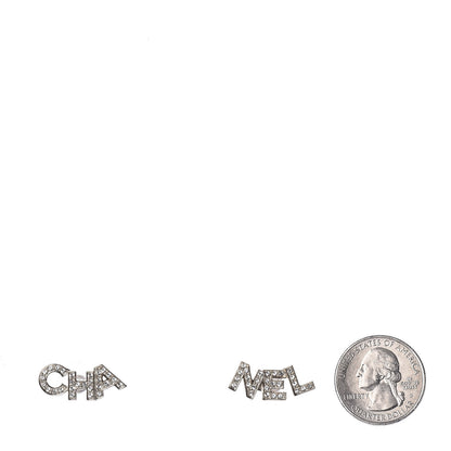 Chanel Crystal Pearl Signature Stud Earrings Gold 2 of 5