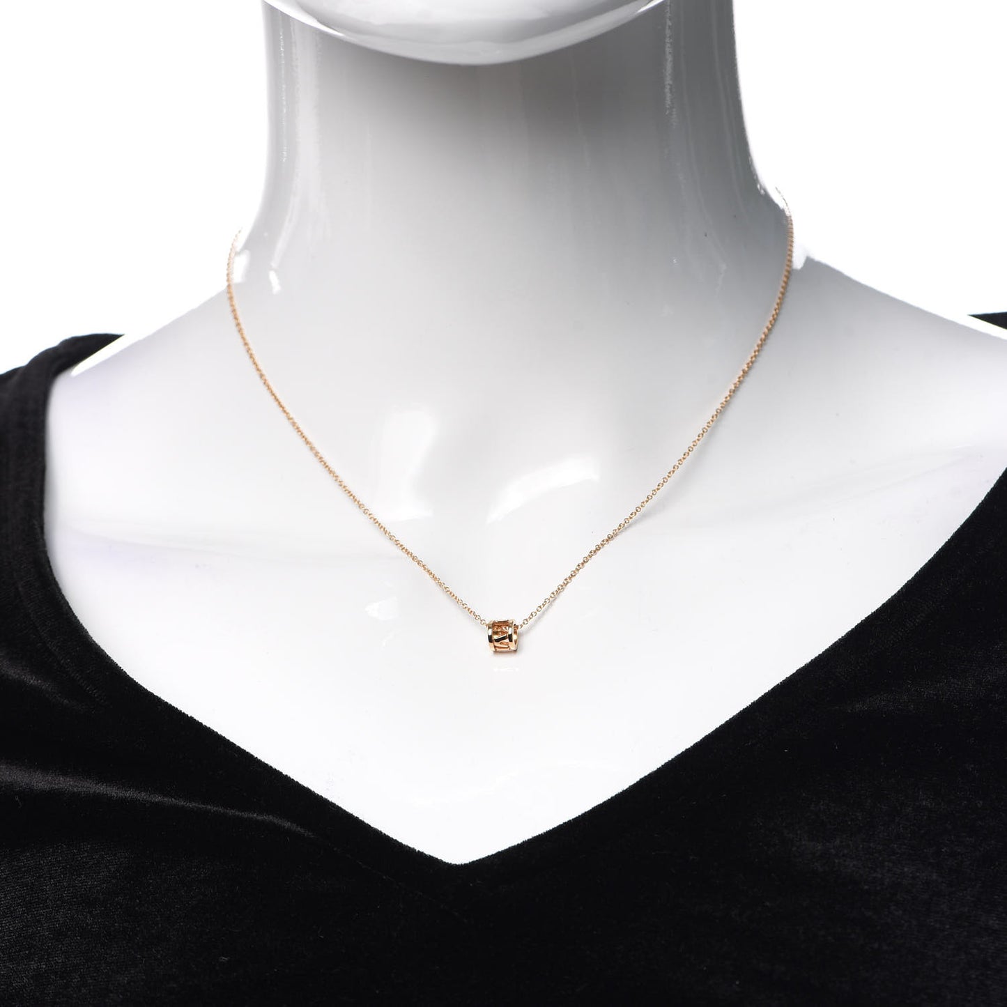 18K Rose Gold Atlas Open Pendant Necklace