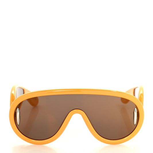 Acetate Anagram Wave Mask Sunglasses LW40108I Earth Yellow