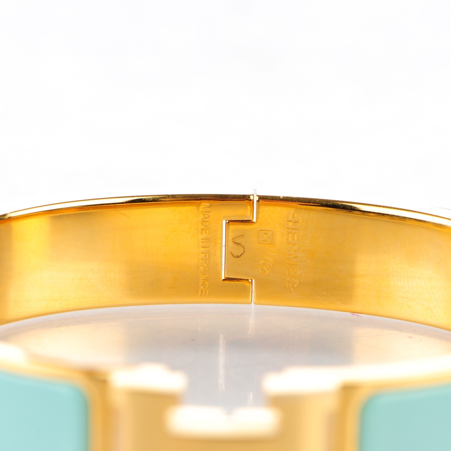 Hermes Enamel Narrow Clic Clac H Bracelet GM Jade 4 of 4