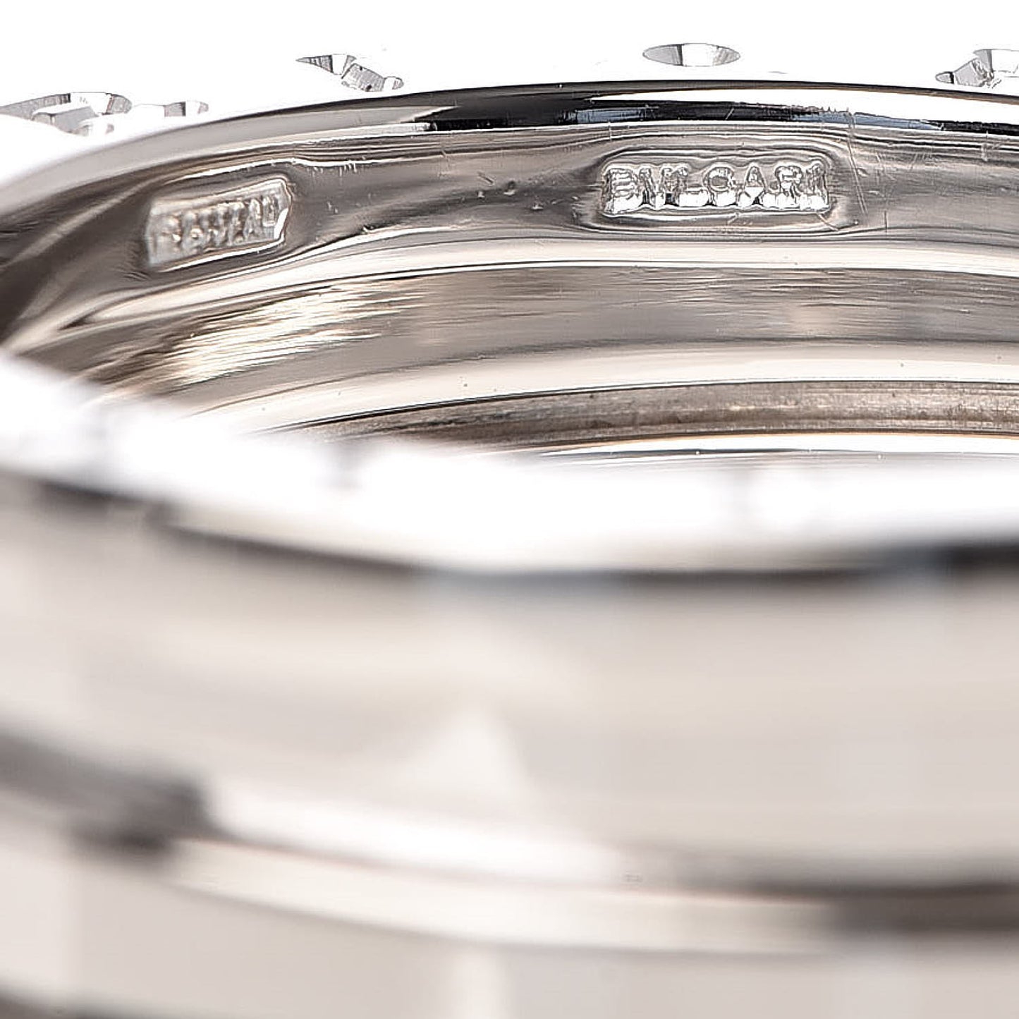 18K White Gold B.Zero1 Two-Band Ring 50 5.25