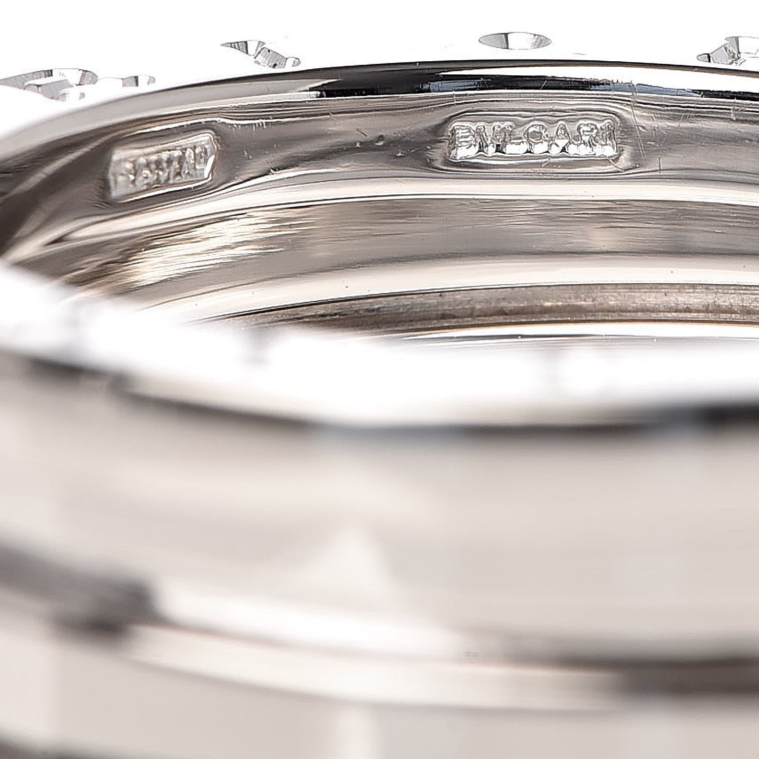Bulgari 18K White Gold B.Zero1 Two-Band Ring 50 5.25 7 of 7