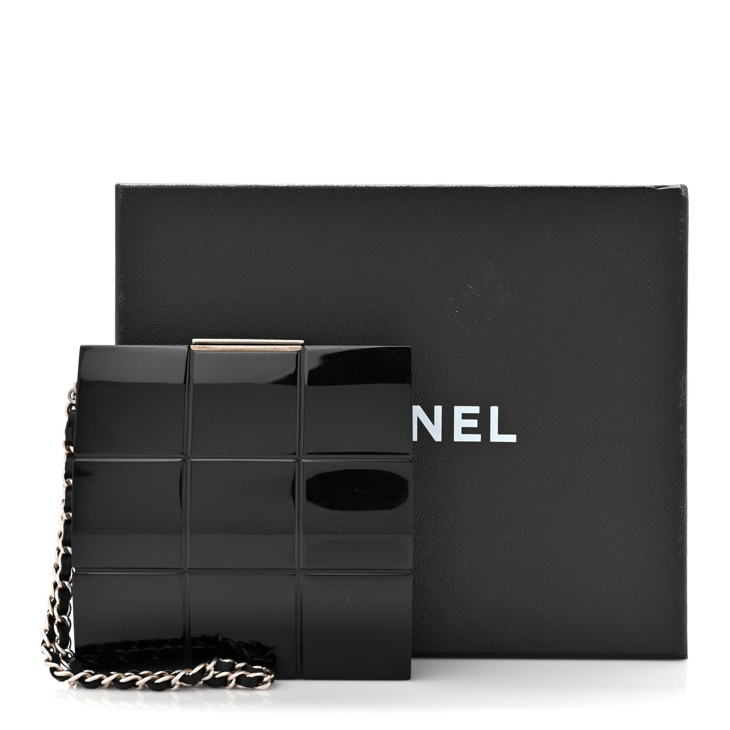 Chanel Plexiglass Minaudiere Wristlet Clutch Black 9 of 9