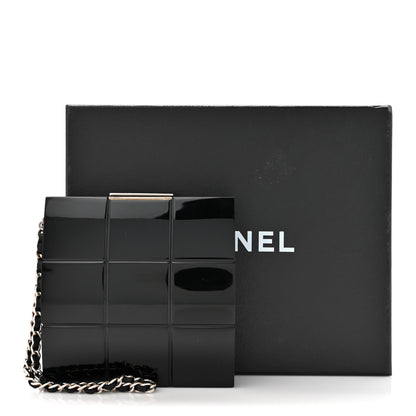 Chanel Plexiglass Minaudiere Wristlet Clutch Black 9 of 9
