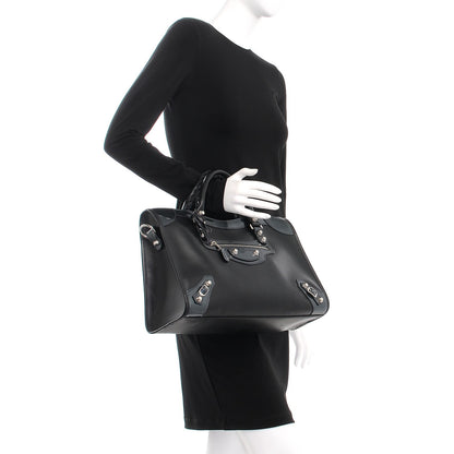 Balenciaga Smooth Calfskin Metallic Patent Giant 12 Silver Hardware City Black Gris 3 of 11
