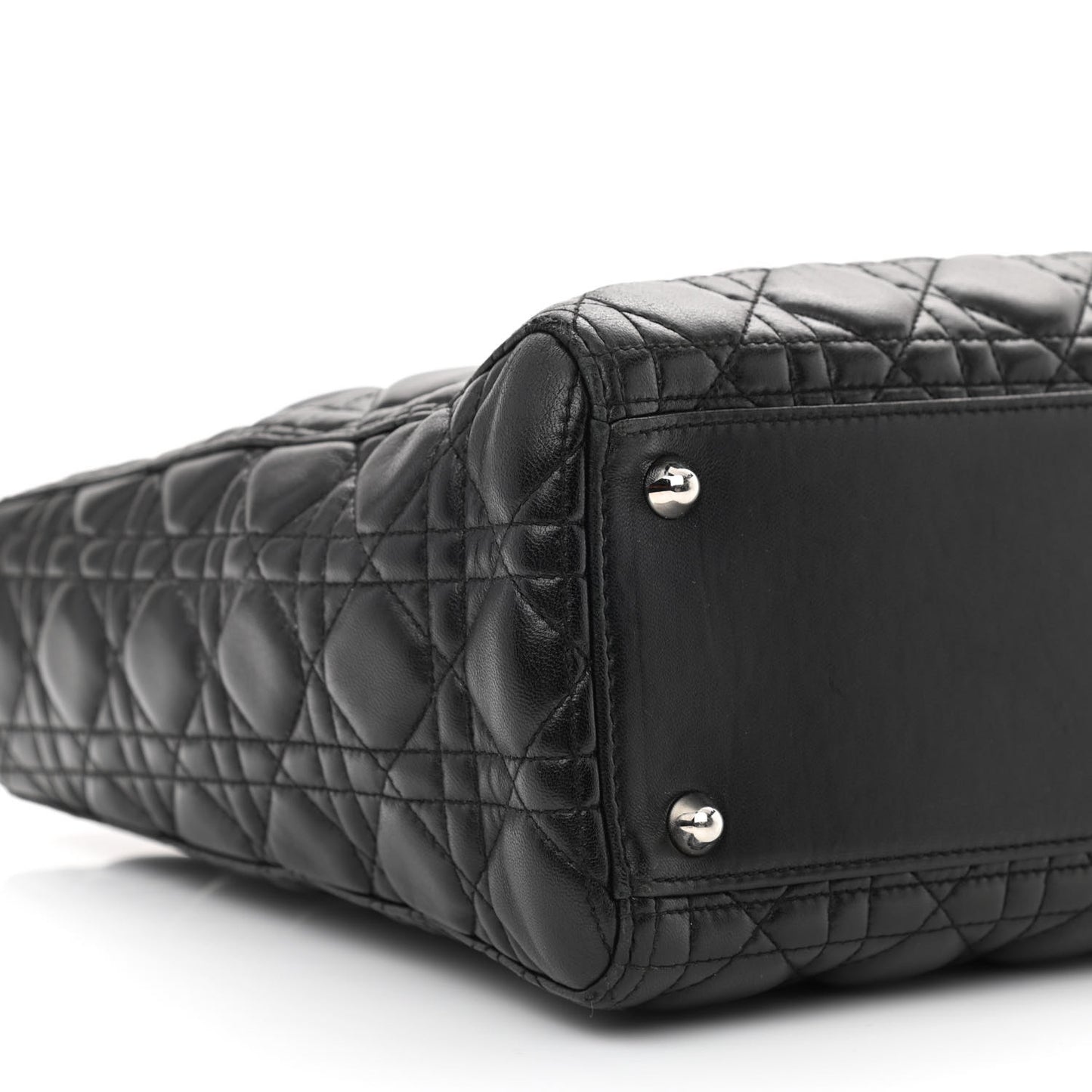 Lambskin Cannage Large Lady Dior Black
