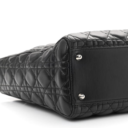 Christian Dior Lambskin Cannage Large Lady Dior Black 10 of 14