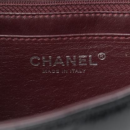 Chanel Crinkled Patent Quilted Jumbo Single Flap Black 6 of 15