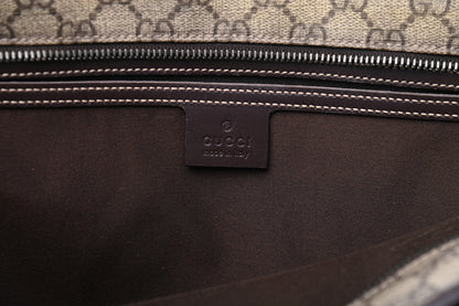 Gucci GG Supreme Monogram Medium Zippered Shopping Tote Dark Brown 6 of 9