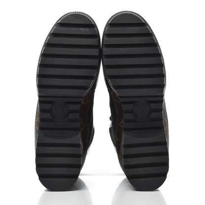 Louis Vuitton Suede Calfskin Monogram Laureate Platform Desert Boots 35 Black 5 of 11