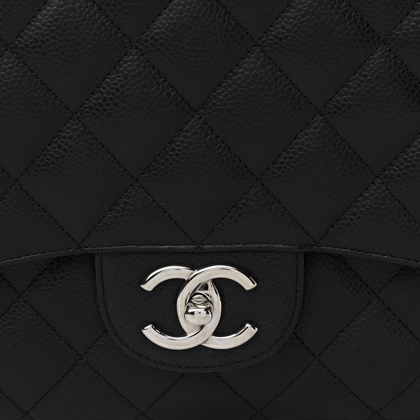 Caviar Quilted Maxi Double Flap Black