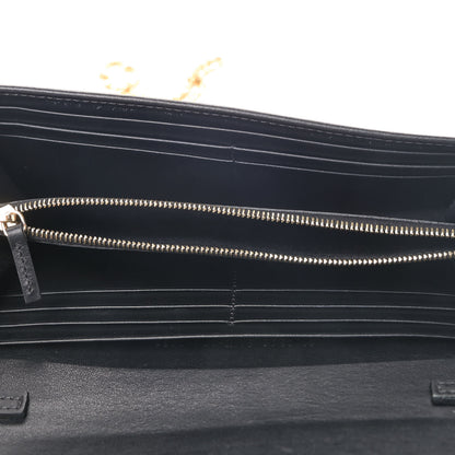 Fendi Vitello Liberty Century Lucido By The Way Continental Wallet On Chain Black 4 of 4