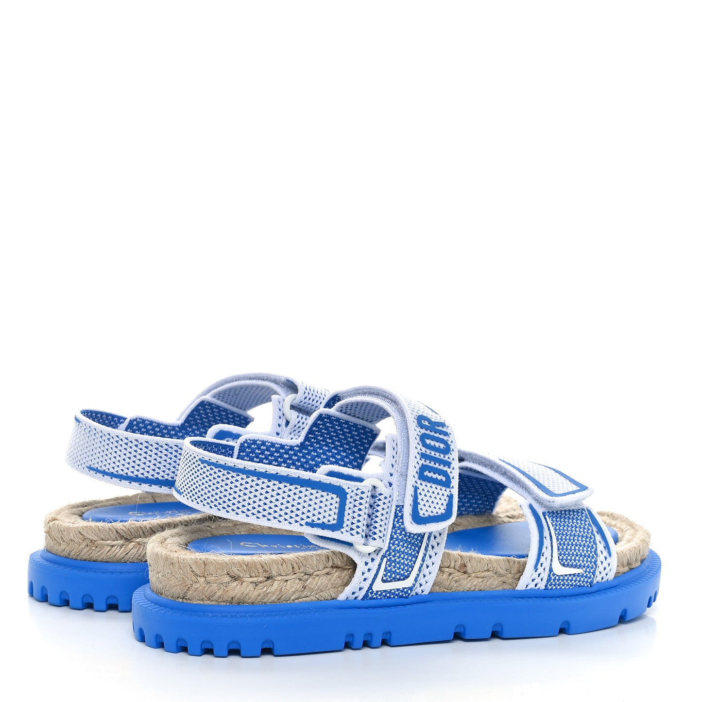 Technical Knit Jute Dioract 10mm Sandals 38 White Blue
