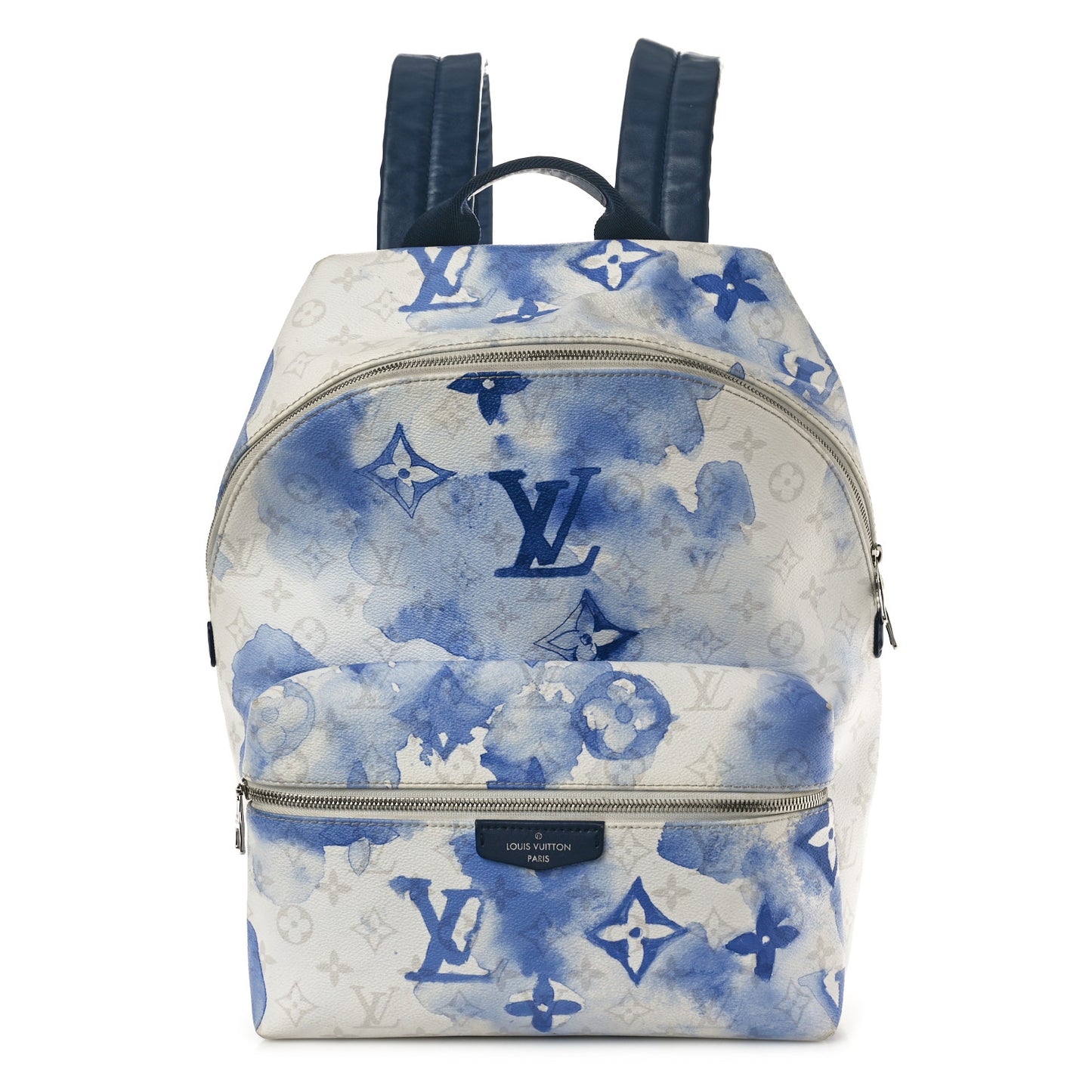 Monogram Watercolor Discovery Backpack Blue
