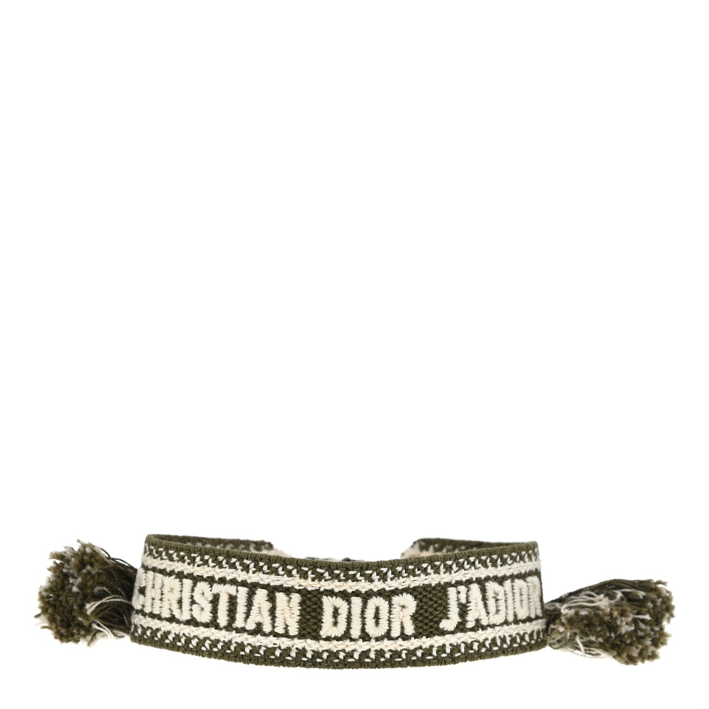 Woven Cotton J'Adior Friendship Bracelet Kaki