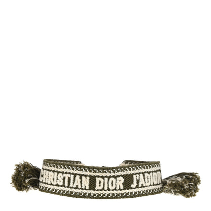 Christian Dior Woven Cotton J'Adior Friendship Bracelet Kaki 1 of 3