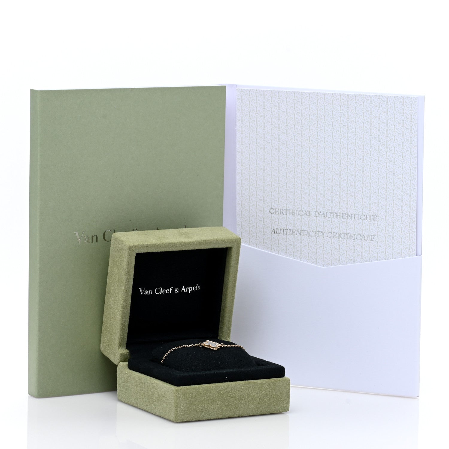 Van Cleef & Arpels 18K Yellow Gold Mother of Pearl Sweet Alhambra Bracelet 4 of 4