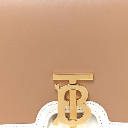 Burberry Calfskin Small TB Envelope Clutch Bag Chalk White Camel 8 of 13
