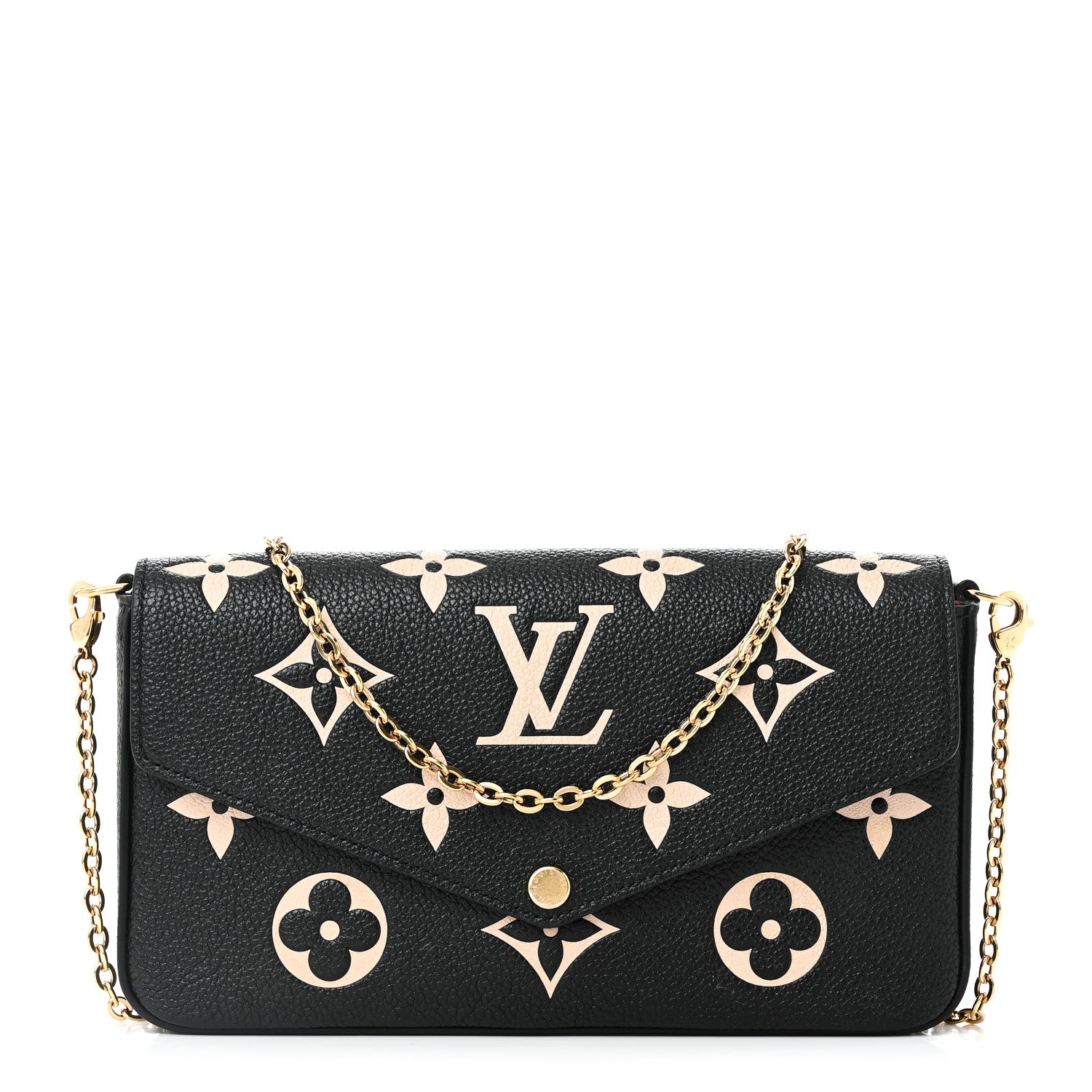 Louis Vuitton Empreinte Monogram Giant Felicie Pochette Black Beige 1 of 10
