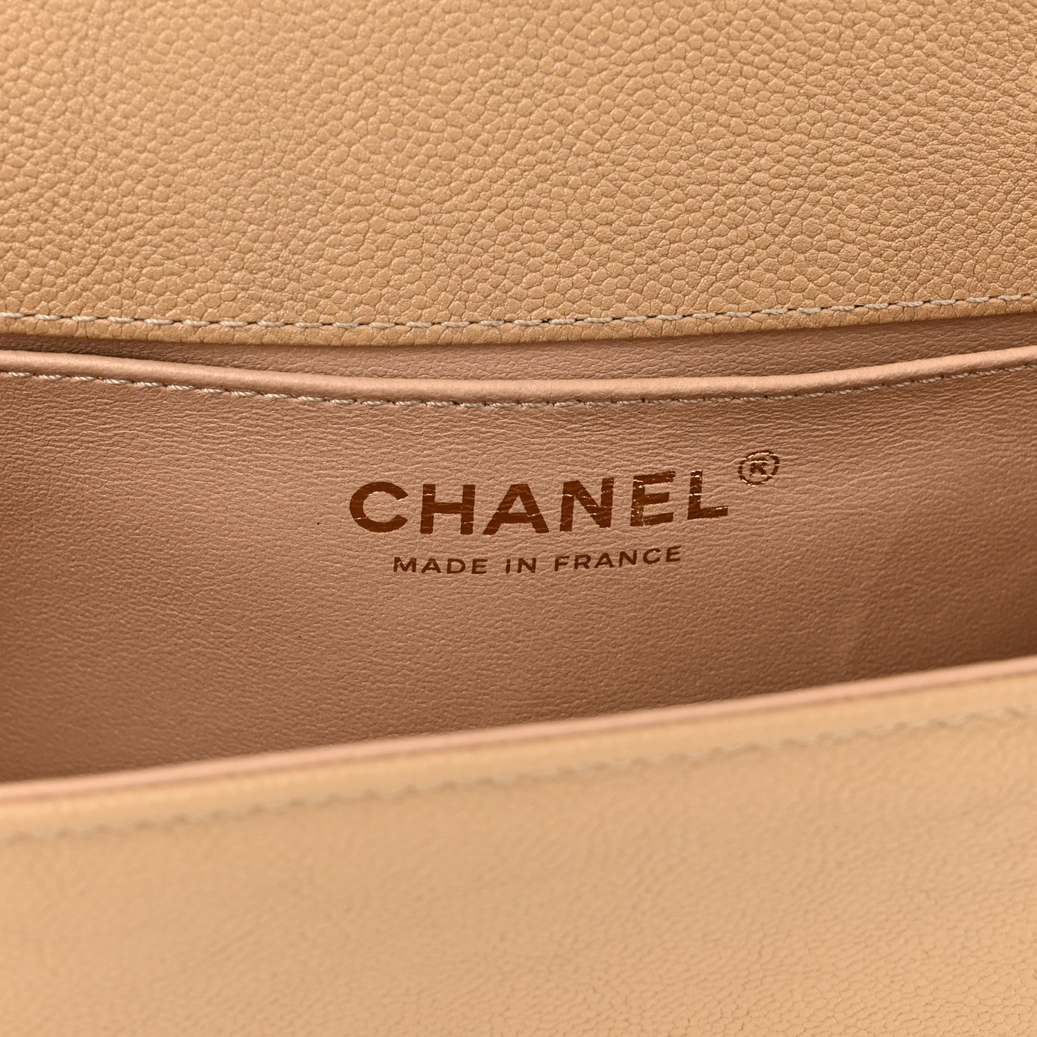 Chanel Caviar Chevron Quilted Medium Boy Flap Beige 5 of 10