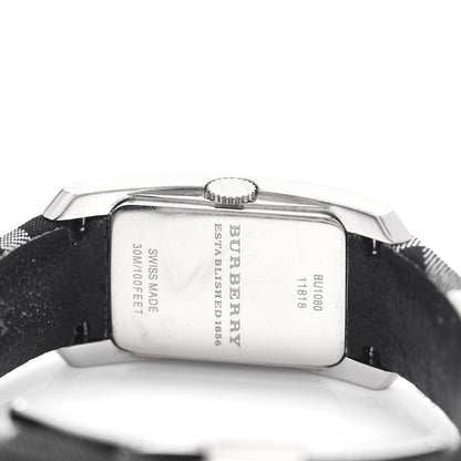 Burberry Stainless Steel Calfskin 20mm Heritage Nova Check Quartz Watch Black BU1080 4 of 4