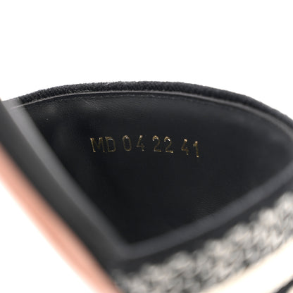 Christian Dior Canvas Embroidered Dway Mules Slide Sandals 41 Black 6 of 9