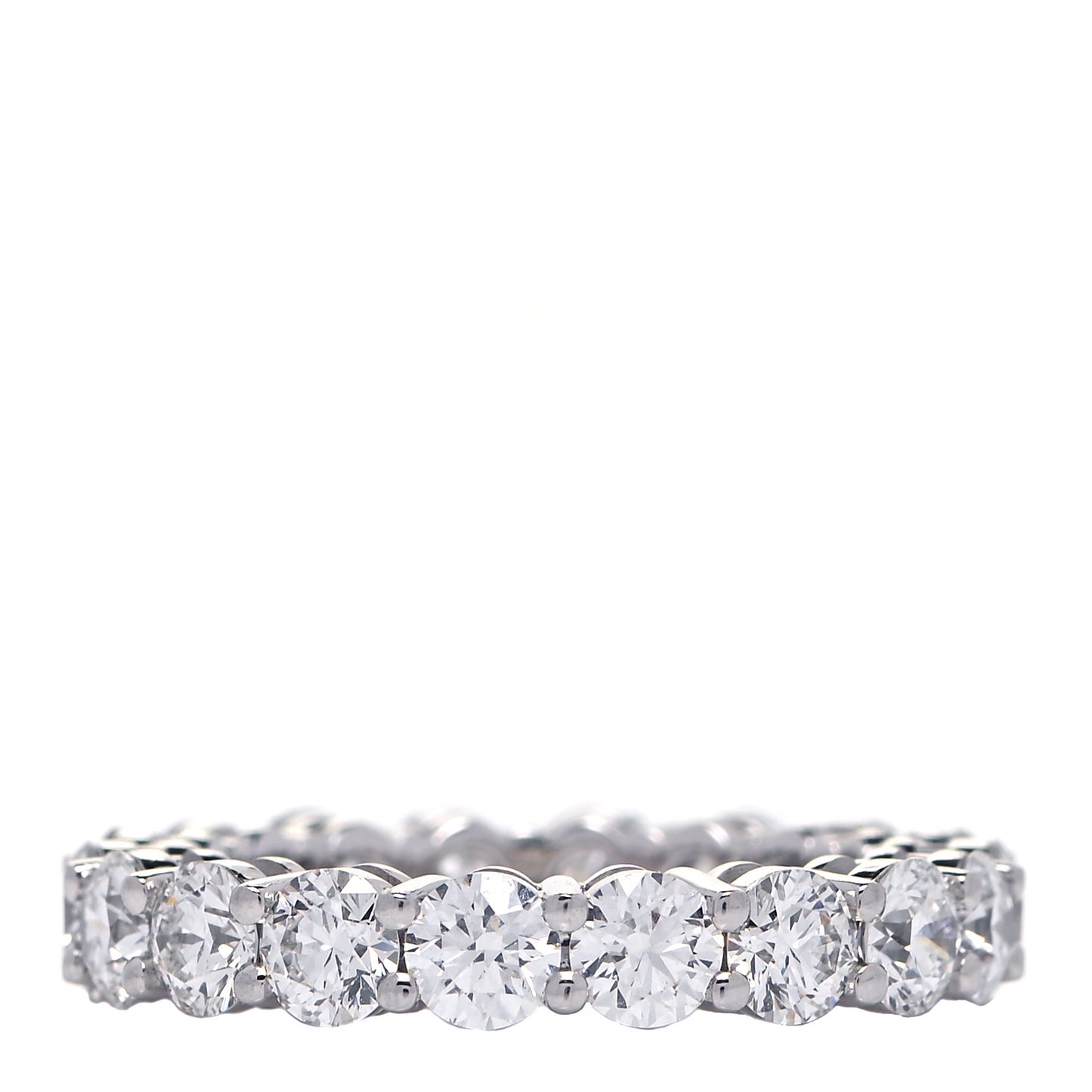 Platinum Diamond 3mm Embrace Eternity Band Ring 48 4.5